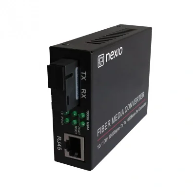 Mediaconvertor 10/100M, 1310/1550nm, WDM, Type A, SM, 20km, SC - NEXIO "NX-100-BD-20A"
