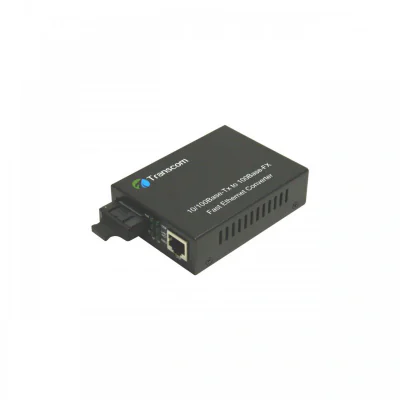 Mediaconvertor 10/100M 1310nm MM 2Km / SM 10km conector SC - TRANSCOM, "TS-100-S(M)D-25(2)"