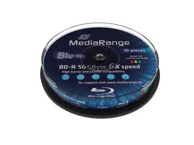 MediaRange BD-R DL 50GB 6x Cake10 PRINTABLE "MR509"