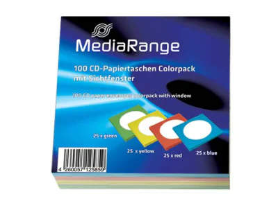 MediaRange CD Paperbag Colorpack 100pack "BOX67"
