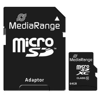 MediaRange Micro SDHC 64GB Class 10 with SD adapter "MR955"