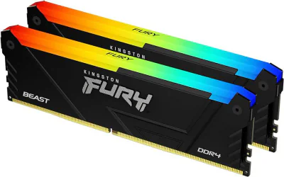 Memorie RAM Kingston FURY Beast RGB, 16GB DDR4, 3200MHz, CL16