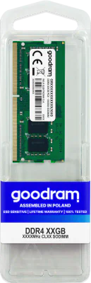 Memorie RAM Notebook Goodram GR3200S464L22S/8G, 8GB, DDR4, 3200MHz, CL22