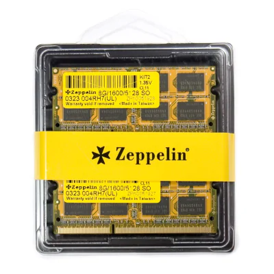 MEMORIE SODIMM Zeppelin DDR3 16GB frecventa 1600 MHz, (kit 2 x 8GB), low voltage, retail "ZE-SD3-16G1600V1.35-KIT"