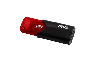 Memorie USB EMTEC Click Easy 256 GB, USB 3.2, Negru