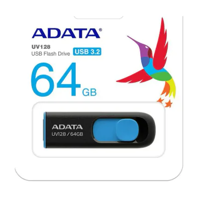 Memorie USB Flash Drive Adata AUV128-64G-RBE, 64GB, USB 3.2, negru