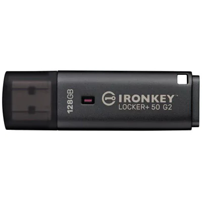 Memorie USB Flash Drive Kingston 128GB IronKey Locker+ 50 G2