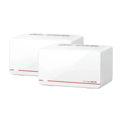 Mercusys BE6500 Whole Home Mesh Wi-Fi, standarde wireless 5 GHz: IEEE 802.11a/n/ac/ax/be mixed, 2.4 GHz: IEEE 802.11b/g/n/ax/be, protocol mesh 802.11k/v/r, interfata 2× 2.5 Gbps Ports (WAN/LAN auto-sensing)1× 1 Gbps Port (WAN/LAN auto-sensing)