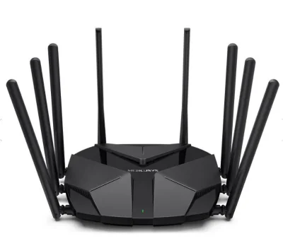 Mercusys MR90X Dual-Band WiFi 6 Router (AX6000), Standarde wireless: Wi-Fi 802.11ax/ac/a/b/g/n , Viteza wireless:  4804 Mbps (5 GHz) + 1148 Mbps (2.4 GHz), Interfata:  1× Port WAN/LAN de 2.5 Gbps + 1× Port WAN/LAN Gigabit + 2× Porturi LAN Gigabit LAN