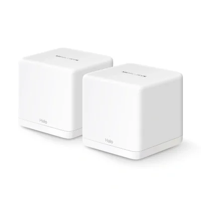 Mercusys Halo H60X(2-pack) Whole mesh Wi-Fi6 system, AX1500, Dual-band, Standarde wireless: IEEE 802.11ax/ac/n/a 5 GHz, IEEE 802.11n/b/g 2.4 GHz, Viteza wireless: 1201 Mbps on 5 GHz, 300 Mbps on 2.4 GHz, Dimensiuni:88 × 88 × 88 mm, Interfata: 3 x 10/