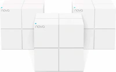 MESH TENDA Sistem wireless, AC1200. 1 x 10/100/1000Mbps WAN, 1 x 10/100/1000Mbps LAN on primary, dual-band AC1200Mbps (867+300), NOVA "MW6 3pack"