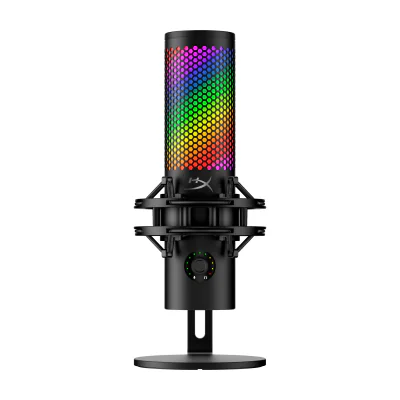 Microfon Gaming HP HyperX QuadCast 2 S, USB-C, rezoluție 32-bit, 192 kHz, iluminare aRGB, Black