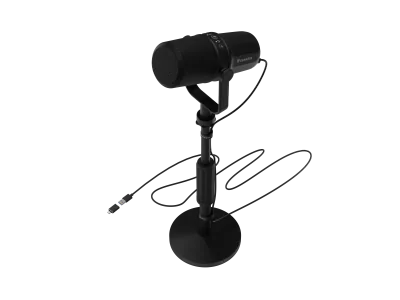 Microfon Genesis Radium 750D Studio USB/XLR stand, tip microfon cardioid, unidirectional, sensivitate microfon -54 dB, impendanta 600 Ohm, lungime cablu 200cm, negru