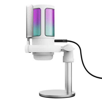 Microfon Trust GXT 238W Auron, tip Condenser, USB-C, LED backlight