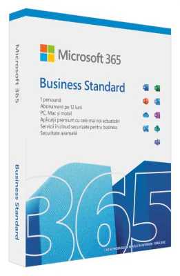 MS M365 Bus Standard Retail English Subscription P8 EuroZone 1 License Medialess 1 Year (EN)