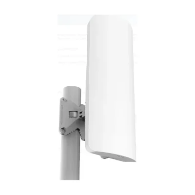 Mikrotik Antena externa 15dBi, 120 grade + router wireless integrat, CPU: 720Mhz, Ram: 128 Mb, dimensiuni: 140 x 348 x 82 mm, Passive POE, viteza wireless 5Ghz  867 Mbit/s, tehnologie: Wi-Fi 5, 1 x 10/100/1000, 1 x SFP.