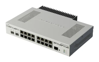 MIKROTIK ethernet router CCR2004-16G-2S+PC, 16 X 10/100/1000, 2XSFP+ Ports, CPU: AL32400 1200Mhz, Dimensiuni: 272 x 195 x 44 mm, sistem operare:RouterOS v7, 4GB RAM, 128 MB NAND, IP20., White