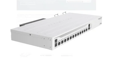 MIKROTIK Router de retea, CCR2004-1G-12S+2XS; Procesor: 1700 MHz, RAM: 4 GB, 128Mb NAND, RouterOS v7, interfata: 1 x 10/100/1000, 12 x SFP+, 2 x 25G SFP28, 2 x ventilatoare, consum maxim: 49W, dimensiuni: 443 x 224 x 44 mm., White