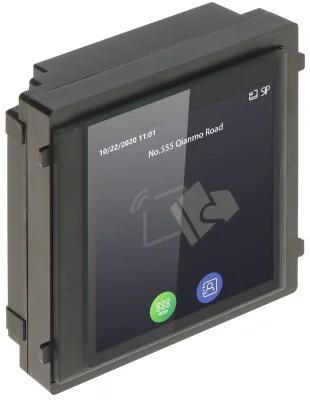 Modul afișaj tactil cu cititor de carduri M1 pentru post exterior modular seria KD8 Pro HIKVISION DS-KD-TDM, montaj aparent sau îngropat