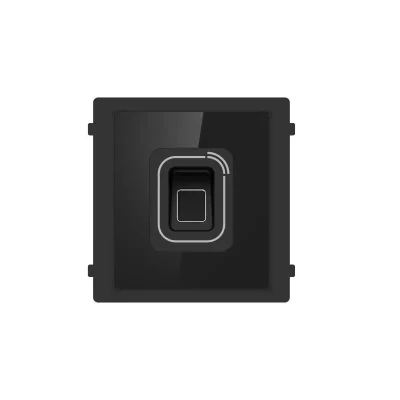 Modul cititor biometric si card Mifare pentru videointerfon modular Hikvision DS-KD-MFB; deschidere usi cu card acces Mifare 13.56 MHz (cardurile nu sunt incluse) si cu amprenta; protectie IP 65; Dimensiuni: 100 mm × 100 mm × 35 mm; Temperatura de fu