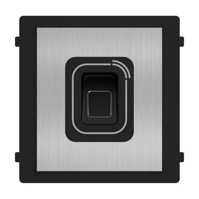 Modul cititor de amprentă și card pentru post exterior modular seria KD8 Pro HIKVISION DS-KD-MFB/S, inox, montaj aparent sau îngropat
