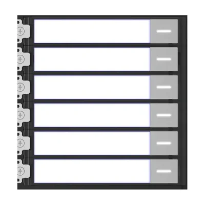 Modul cu 6 butoane de apel pentru post exterior modular seria KD8 Pro HIKVISION DS-KD-KK, montaj aparent sau îngropat