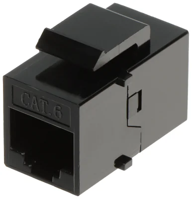 Modul Keystone cuplă RJ45 mamă - RJ45 mamă DELTA NETWORK FX-RJ45-G/RJ45-G/6-B, negru