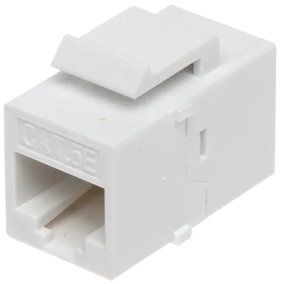 Modul Keystone cuplă RJ45 mamă - RJ45 mamă DELTA NETWORK FX-RJ45-G/RJ45-G, alb