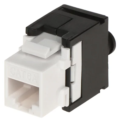 Modul Keystone RJ45 DELTA NETWORK FX-RJ45-6A-02, alb / negru
