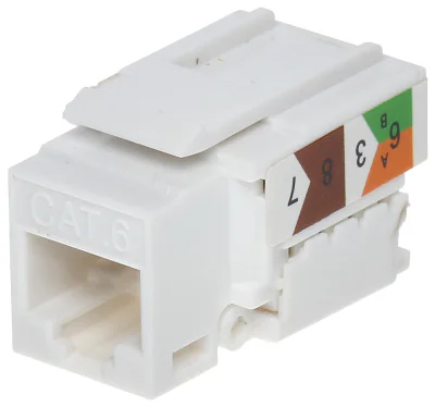 Modul Keystone RJ45 mamă DELTA NETWORK FX-RJ45-62, alb