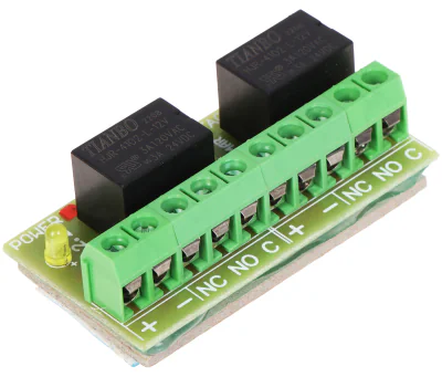 Modul releu EWIMAR UPK-2.2, 2 ieșiri releu, alimentare 12 V DC