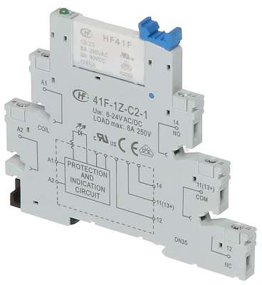 Modul releu HONGFA PK-41F-1Z-C2-1/12V, 1 ieșire releu, 12 V DC