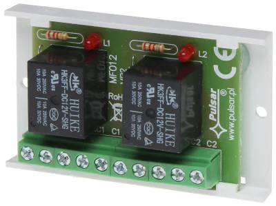 Modul releu PULSAR AWZ-529, 2 ieșiri releu, 10-14 V DC