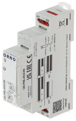Modul releu temporizat ORNO OR-PRE-453/UNI, 1 ieșire, 12-230 V AC/DC