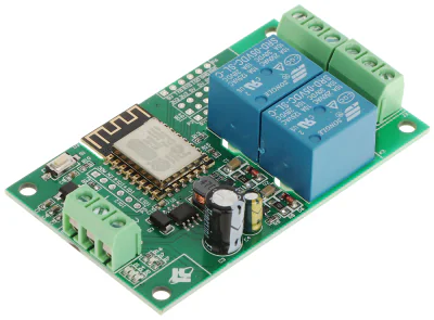 Modul releu Wi-Fi DELTA NETWORK ESP12-2R-D8, IEEE 802.11 b/g/n