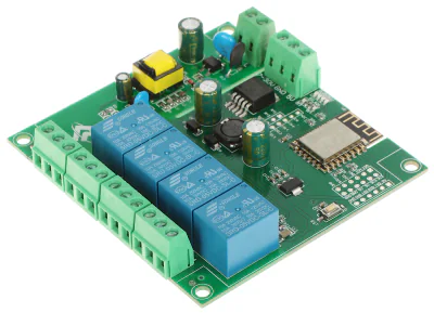 Modul releu Wi-Fi DELTA NETWORK ESP12-4R-MV, IEEE 802.11 b/g/n