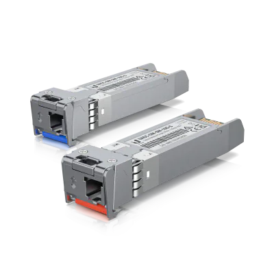 Modul SFP UBIQUITI 10GBPS Single-mode Optic Module transceiver, 1.25 Gbps, Simplex, pachet 2 unitati, lungime de undă: 1270 nm / 1330 nm, lungime fibră optică: 10km, Stainless Steel