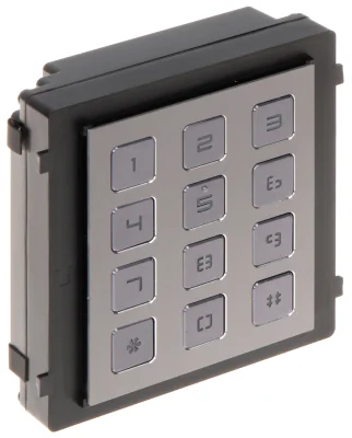 Modul tastatură pentru post exterior modular seria KD8 Pro HIKVISION DS-KD-KP, montaj aparent sau îngropat