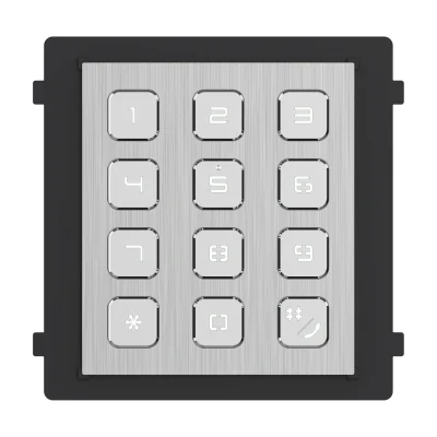 Modul tastatură pentru post exterior modular seria KD8 Pro HIKVISION DS-KD-KP/S, inox, montaj aparent sau îngropat