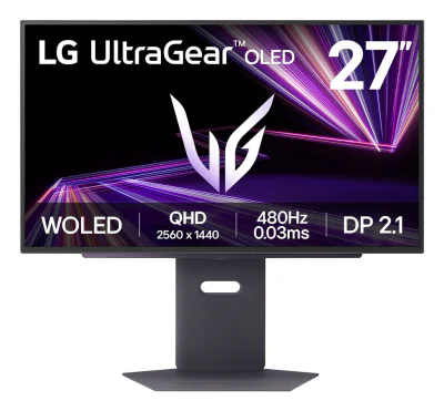 Monitor LG 27" 27GX790A-B.AEU, Diagonal (inch): 27, Diagonal (cm): 69, Aspect ratio: 16:9, Panel: OLED, Resolution: 2560x1440, Refresh Rate: 480Hz, Response time GtG: 0.03ms, Brightness (max): 275cd/m², Contrast (static) : 1.5M:1 , Viewing angle: 178