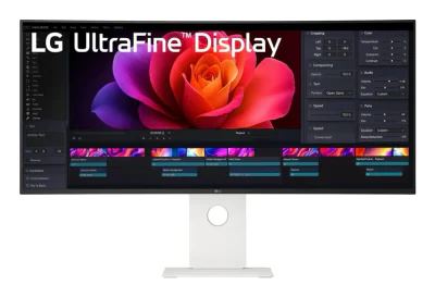 Monitor LG 39.7" 40U990A-W.AEU, Diagonal (inch): 39.7, Diagonal (cm): 100, Aspect ratio: 21:9, Panel: IPS, Resolution: 5120x2160, Refresh Rate: 120Hz, Response time GtG: 5ms, Brightness (max): 450 cd/m², Contrast (static) : 2000:1, Viewing angle: 178