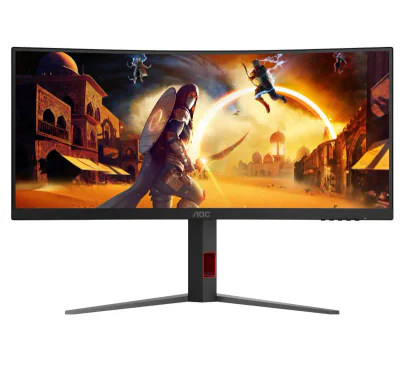 Monitor AOC 34" CU34G4, Curvature: 1500R, Diagonal (inch): 34, Diagonal (cm): 86, Aspect ratio: 21:9, Panel: VA, Resolution: 3440x1440, Refresh Rate: 180Hz, Response time GtG: 1ms, Response time MPRT: 0.5ms, Brightness (max): 300 cd/m², Contrast (sta