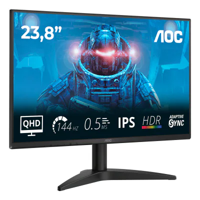 Monitor AOC Q24B36X, 23,8 inch, Quad HD 2560 x 1440, IPS, 144 Hz, 4 ms