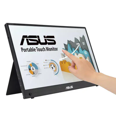 Monitor Asus 15.6" MB16AHT, Touch: P-Cap, Diagonal (inch): 15.6, Diagonal (cm): 39.6, Aspect ratio: 16:9, Panel: IPS, Resolution: 19 20x1080, Refresh Rate: 60Hz, Response time GtG: 5ms, Brightness (max): 250 cd/㎡, Contrast (static) : 700:1, Viewing a