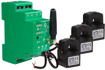 Monitor de energie electrică trifazat ZAMEL MEW-01/ANT, SUPLA