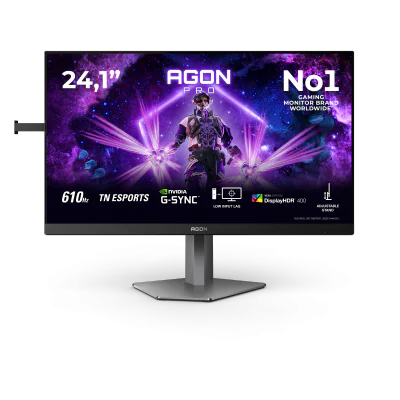 Monitor Gaming AOC AG246FK6, 24.1", 1920 x 1080 pixeli, Black, Grey, 3 ani Garantie