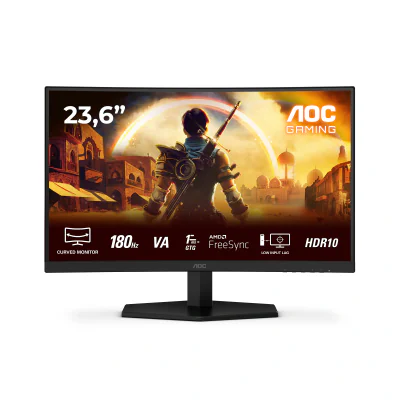 Monitor Gaming AOC C24G42E, 23,6 inch, curbat, Full HD 1920 x 1080, VA, 180 Hz, 4 ms