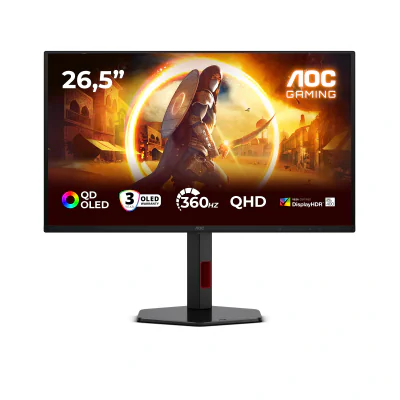 Monitor Gaming AOC Q27G4SDR, 26,5 inch, Quad HD 2560 x 1440, OLED, 360 Hz, 0,03 ms