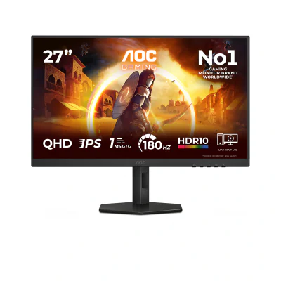 Monitor Gaming AOC Q27G4XF, 27 inch, Quad HD 2560 x 1440, Fast IPS, 180 Hz, 1 ms