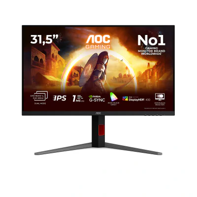 Monitor Gaming AOC U32G4U, 31,5 inch, 4K Ultra HD 3840 x 2160, Fast IPS, 160 Hz, 1 ms